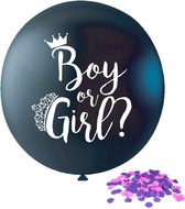 Gender Reveal Party Ballon - GIRL - Zwart / Wit - Natuurlijk Rubberlatex - 1 Stuk