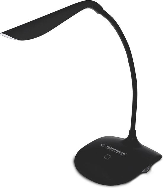 Esperanza ''Acrux'' Lampe de bureau compacte avec bras flexible - Zwart