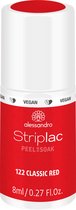 alessandro Striplac Peel or Soak Classic Red vernis à ongles avec gel 8 ml Rouge