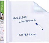 BOTC zelfklevende whiteboardfolie XL 45X200CM - voor Kinderen / Thuis / Klas / Kantoor Kamer / incl stift