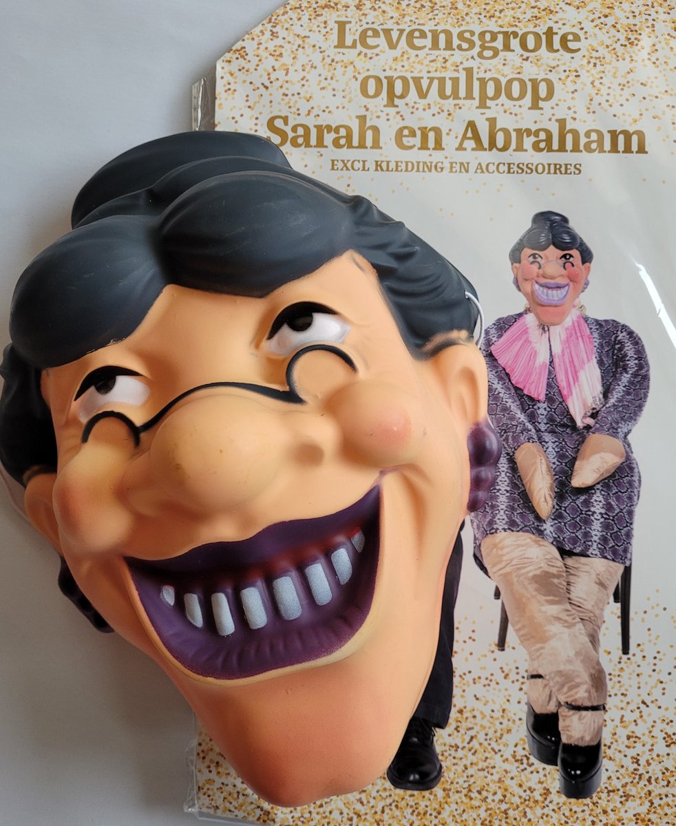 Opvulpop met Sarah masker 50 jaar - pop met masker Sara verjaardag | bol.com