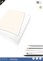 Kangaro Transparant Papier A3 - 80 gram/m² - 5 x 24 Vellen + 5 Vellen Millimeterpapier A3