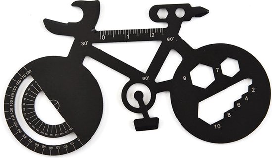 Akyol - RVS Gereedschap voor fietsreparatie - Gadget voor fietsers - Fiets Multitool - Cadeau - Geschenk - Gadget - Fietsliefhebber - Leuk - Bieropener - Multitool