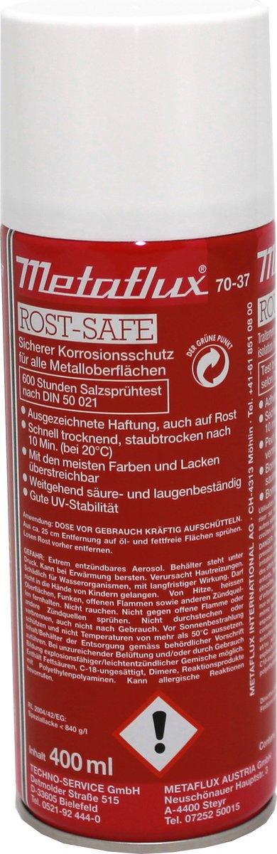 METAFLUX 70-37 ROEST BESCHERMING ROOD, 400ML