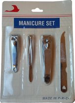 Nagelknipper | Nagelvijl Set 4-Delig - Manicure/Pedicure -zilver