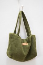 Naami: kindertas/kinder tasje - groen| Tasje met binnenvoering / mombag/ mom bag/tote bag/totebag voor kinderen