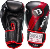 Booster Fight Gear (leren) bokshandschoenen – BGL 1 V3 Zwart/Rood -  16oz