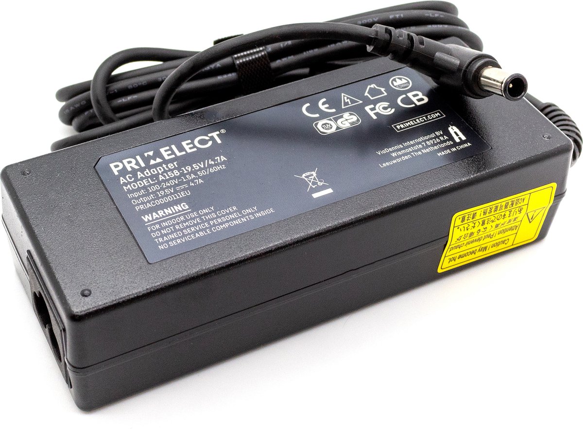 Laptop oplader 92W geschikt voor Sony Vaio VPC-EB3E1E/WI