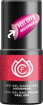 Cosmetica Fanatica - Peel Off Led-Gel Nagellak - Rood Glitter - 1 flesje met 10 ml inhoud - Nummer 050 - Uitharding onder een LED-lamp