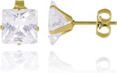 LGT Jewels Stud oorbellen Gold Edition transparent-8mm