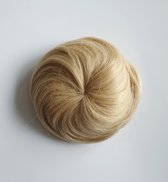 Haarstuk Knot Messy Bun scrunchie Elegant stijl natuurlijk Licht Blond met Wit Blonde Highlights