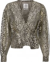 Zoe Karssen - Dames blouse - Allie Gold pailletten top  - zwart goud - M