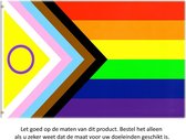 Progress Pride Vlag 180x120CM - Intersex - Voorwaarts - Regenboog Vlag - LGBT Rainbow Flag - Regenboog - Polyester