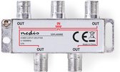 Nedis CATV-Splitter | 5-1000 MHz | Tussenschakeldemping: 8.0 dB | Outputs: 4 | 75 Ohm | Zink Legering