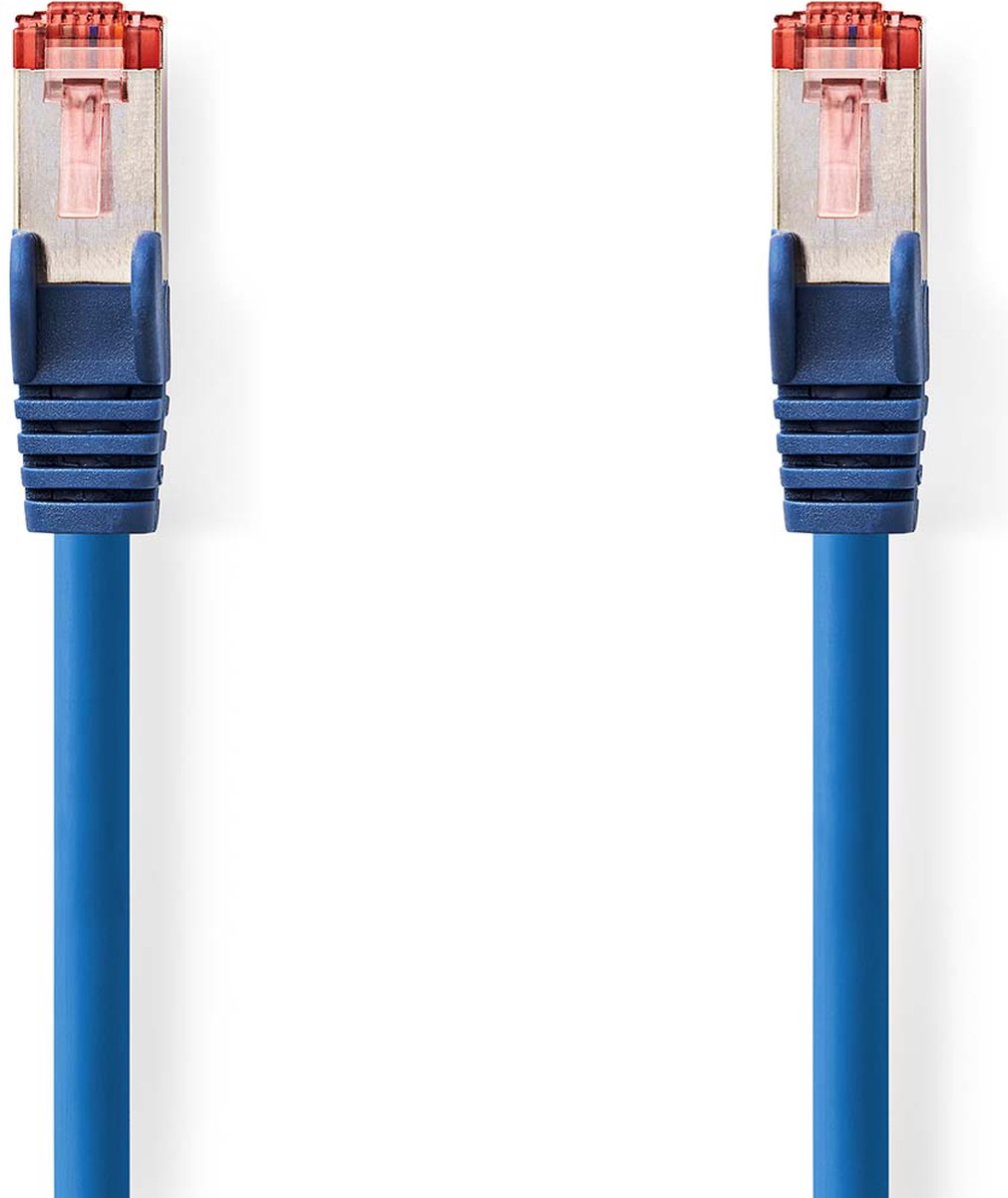 CAT6 Netwerkkabel - RJ45 Male - RJ45 Male - S/FTP - 30.0 m - Rond - LSZH - Blauw - Polybag