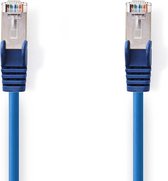 Nedis CAT5e-Kabel | SF/UTP | RJ45 Male | RJ45 Male | 3.00 m | Rond | PVC | Blauw | Polybag