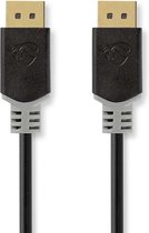Nedis DisplayPort-Kabel | DisplayPort Male | DisplayPort Male | 8K@60Hz | Verguld | 2.00 m | Rond | PVC | Antraciet / Grijs | Window Box