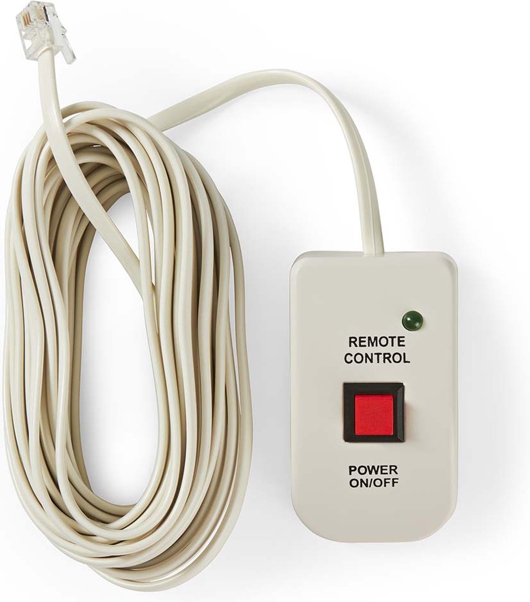 Nedis Afstandsbediening voor Inverter - 5.00 m - RJ10 - Wit