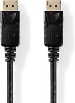 Nedis DisplayPort-Kabel | DisplayPort Male | DisplayPort Male | 4K@60Hz | Vernikkeld | 3.00 m | Rond | PVC | Zwart | Label