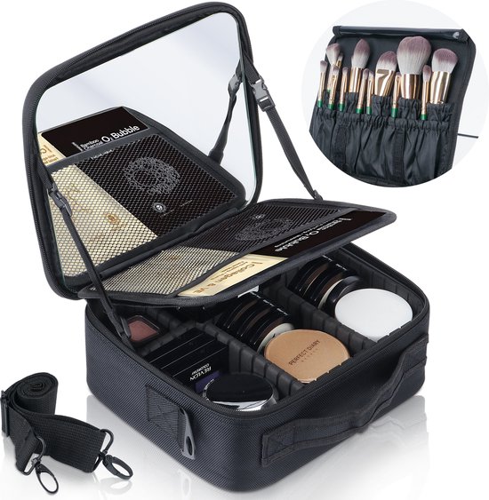 Lifest® Make Up Koffer met Extra Grote Spiegel – Organizer, Beautycase &...