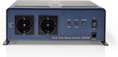 Nedis Inverter Pure Sinusgolf - Ingangsvoltage: 12 V DC - Apparaat stroomoutput: Type F (CEE 7/3) - 230 V AC 50 Hz - 2000 W - Piekvermogen: 4000 W - Screw Terminal - Zuivere Sinusgolf - Zekering - Blauw