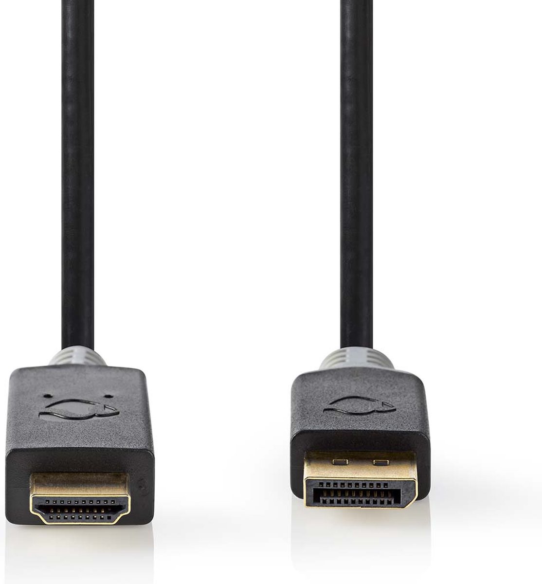 Nedis DisplayPort-Kabel | DisplayPort Male | HDMI™ Connector | 4K@30Hz | Verguld | 3.0 m | Rond | PVC | Antraciet | Doos