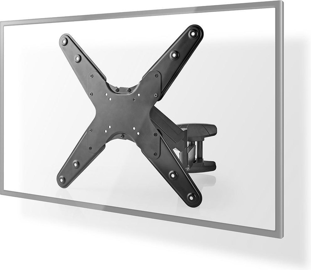 Nedis Verticale TV-Muurbeugel | 23-55 " | Maximaal schermgewicht: 30 kg | Verticale beweging: 0-282 mm | Minimale muurafstand: 61 mm | Maximale muurafstand: 565 mm | Kantelbaar | Draaibaar
