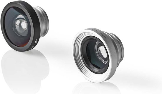 Nedis Set Cameralenzen - Gebruikt voor: Smartphone / Tablet - 3-in-1 - Type lens: Brede Hoek / Macro / Visoog - Schroef en Plug