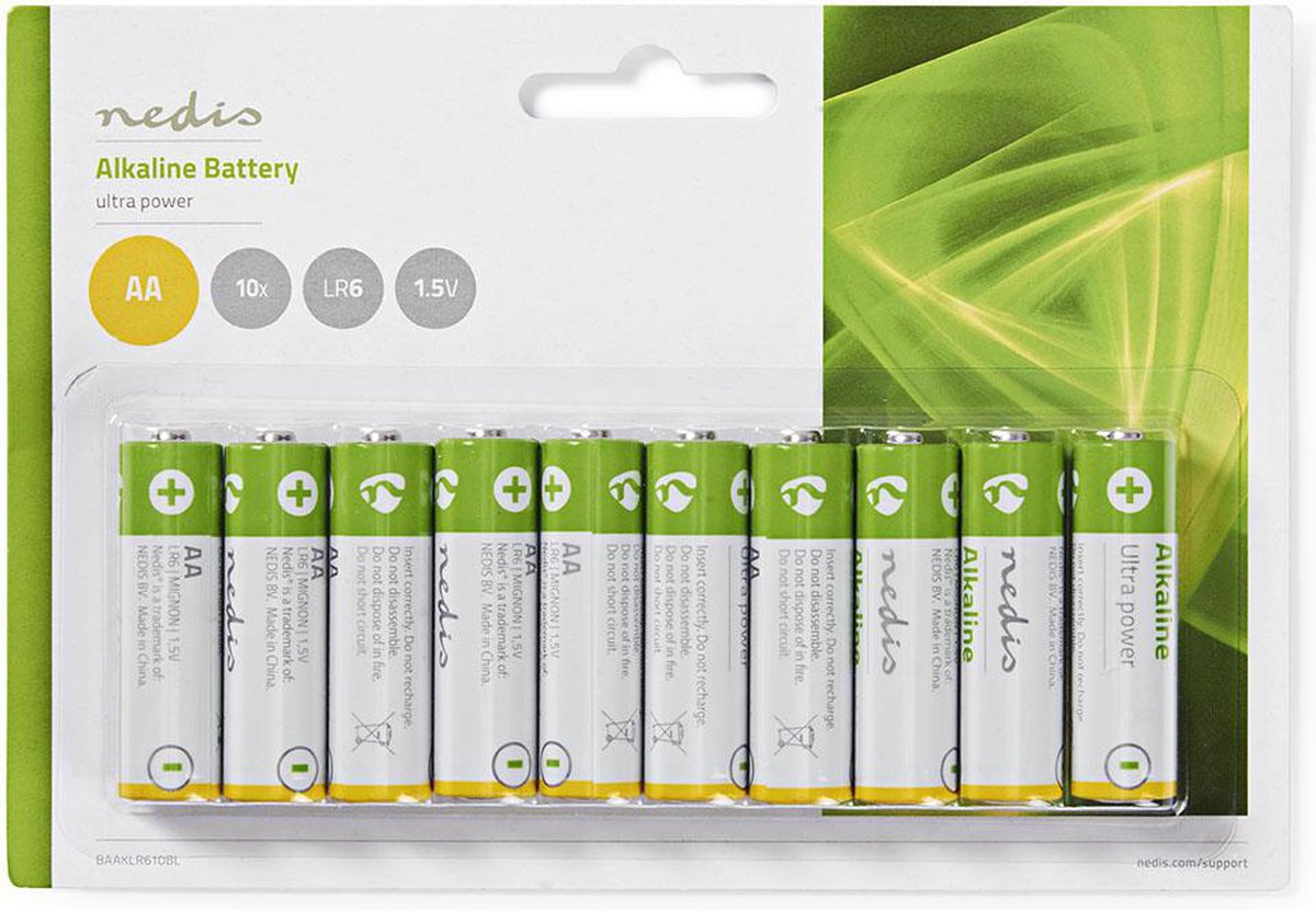 Nedis Alkaline-Batterij AA | 1.5 V | 10-Blister