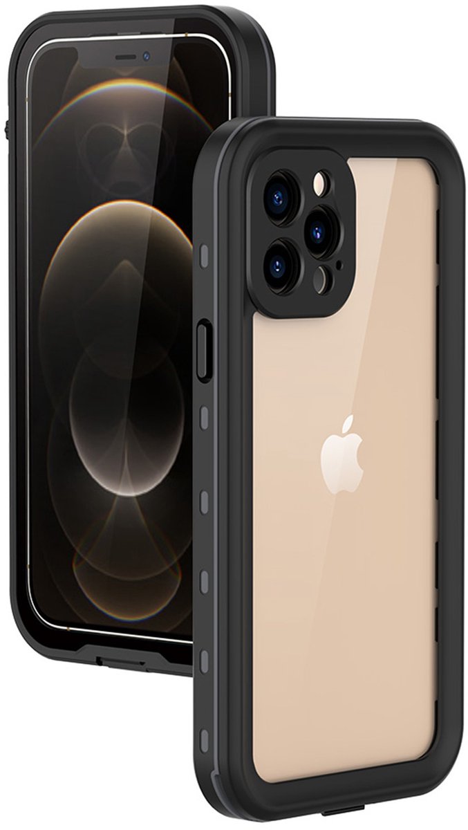 Redpepper Dot Plus Waterproof Backcover geschikt voor Apple iPhone 12 Pro - Zwart