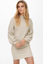 Jacqueline de Yong Jurk Jdyemma L/s  High Neck Dress Jrs 15227436 Oatmeal Dames Maat - 36