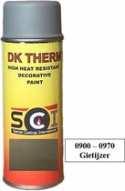 DK Therm Hittebestendige Verf Serie 900 - Spuitbus 400 ml - Bestendig tot 900°C - 970 Gietijzer