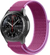 Nylon watch bandje - 22mm - Paars - Geschikt voor Samsung Galaxy Watch