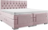 Boxspring Elektrische  Plint 180x220 Compleet Oudroze Gecapitoneerd