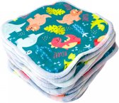 Cheeky Wipes Minky wasbare baby doekjes van bamboe - 25 stuks - Dino print