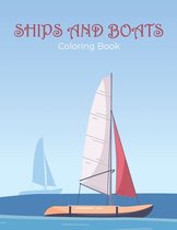 Ships and Boats Coloring Book