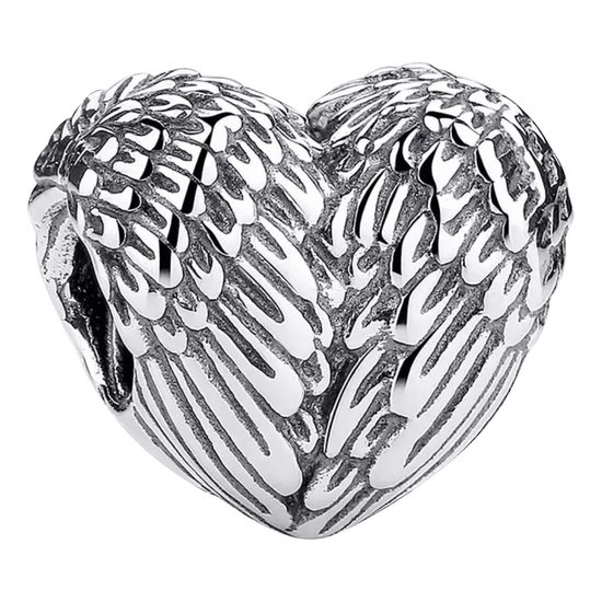 Tracelet - Zilveren bedels - Bedel Engel Hart | Angel bead vleugels vormen  hart | 925... | bol.com