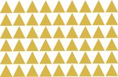 Muursticker driehoekjes | 3cm | 54 stuks | goud