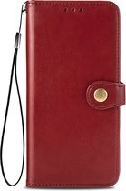 Étui Book Case pour iPhone 13 avec fermeture magnétique - Cuir PU - TPU - Porte-cartes - Apple iPhone 13 - Rouge