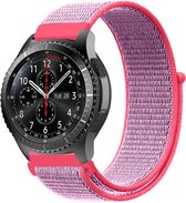 Nylon watch bandje - 22mm - Roze - Geschikt voor Samsung Galaxy Watch