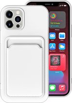 Back Cover Apple iPhone 12 | iPhone 12 Pro | Telefoonhoesje | Pasjeshouder | Wit