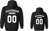 Trui met capuchon-kleinkind junior met achternaam en geboortejaar-ook verkrijgbaar voor opa-de hoodie voor opa is apart te bestellen-Maat 7/8 jaar