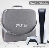 PS5 Koffer | Draagbare beschermende tas voor de Sony PS5-console en twee controllers | Beschermt uw Sony Playstation 5 | PS5 Tas | Stevig | Verstelbaar | Waterdicht | Ps5 Accessoires | Grijs