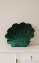 Velvet Kussen 47x42cm - Schelp Sierkussen - Moi Mili Emerald Pearl