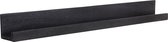 Raw Materials zwarte wandplank - FSC gerecycled hout - 75 cm
