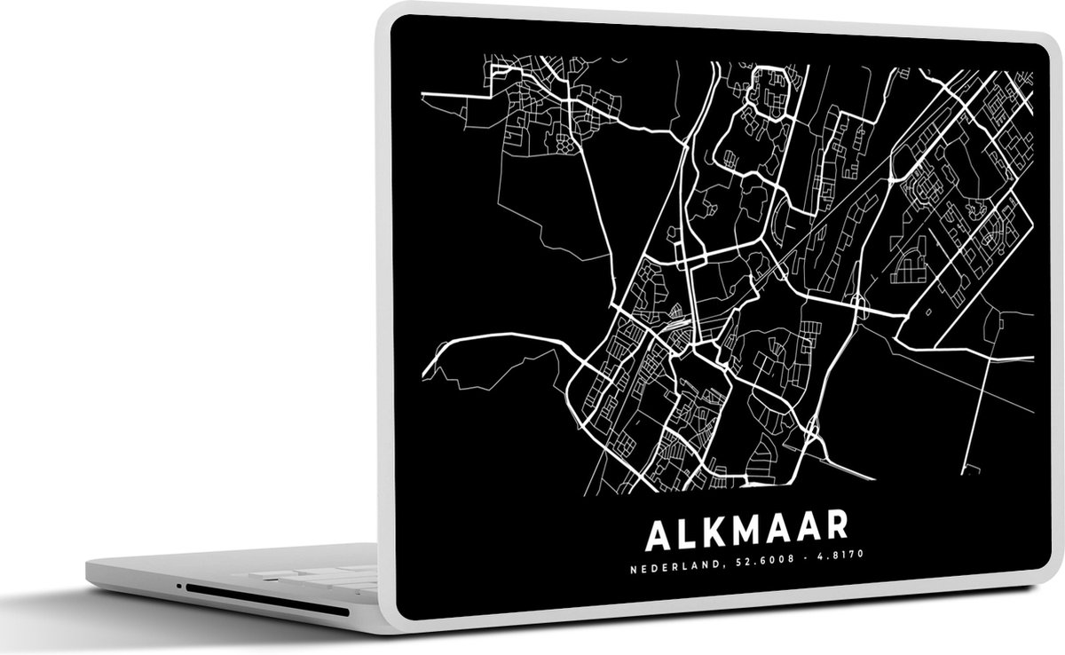 Laptop sticker - 14 inch - Kaart - Alkmaar - Nederland - 32x5x23x5cm - Laptopstickers - Laptop skin - Cover
