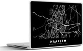 Laptop sticker - 12.3 inch - Haarlem - Zwart - Kaart - 30x22cm - Laptopstickers - Laptop skin - Cover