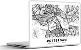 Laptop sticker - 15.6 inch - Kaart - Rotterdam - Nederland - 36x27,5cm - Laptopstickers - Laptop skin - Cover