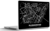 Autocollant pour ordinateur portable - 11,6 pouces - Carte - Purmerend - Zwart - 30x21cm - Autocollants pour ordinateur portable - Peau pour ordinateur portable - Couverture