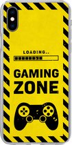 Geschikt voor iPhone Xs Max hoesje - Gaming - Quotes - Controller - Gaming zone - Game - Siliconen Telefoonhoesje